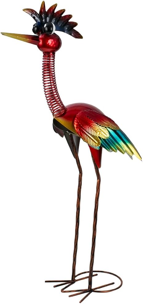 Housewarming Cute Funny Metal Whimsical Bird Statue Sculpture Art Decor Home Modern Yard Patio Lawn Ornament Outdoor Backyard Porch Decoy Pond
