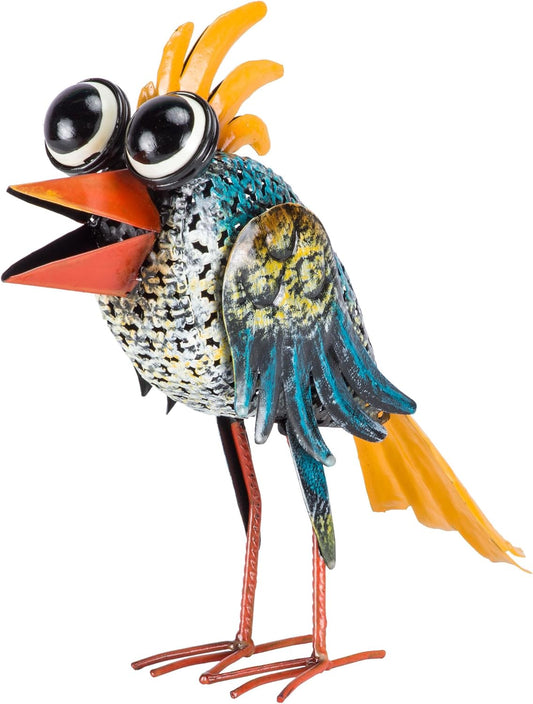 Housewarming Handmade Cute Metal Whimsical Bird Statue Sculpture Art Decor Home Modern Yard Patio Lawn Ornament Outdoor Backyard Porch Decoy Pond