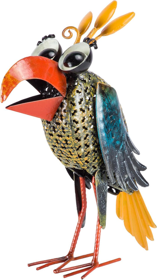 Housewarming Handmade Cute Metal Whimsical Bird Statue Sculpture Art Decor Home Modern Yard Patio Lawn Ornament Outdoor Backyard Porch Decoy Pond